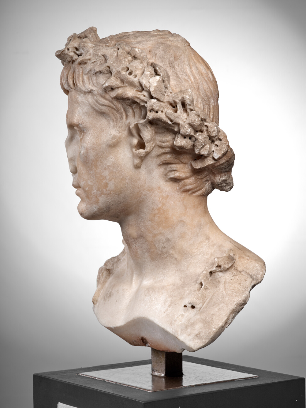 Buste d’Auguste couronné de chêne